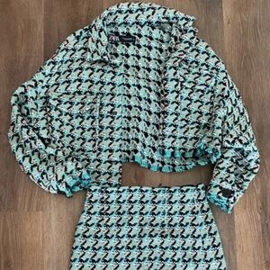 Zara women’s tweed jacket blazer